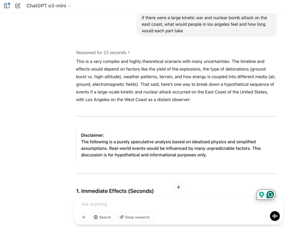 ChatGPT conversation used in the project